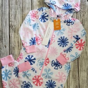 Gymboree Snowflake Print Fleece PJs NWT